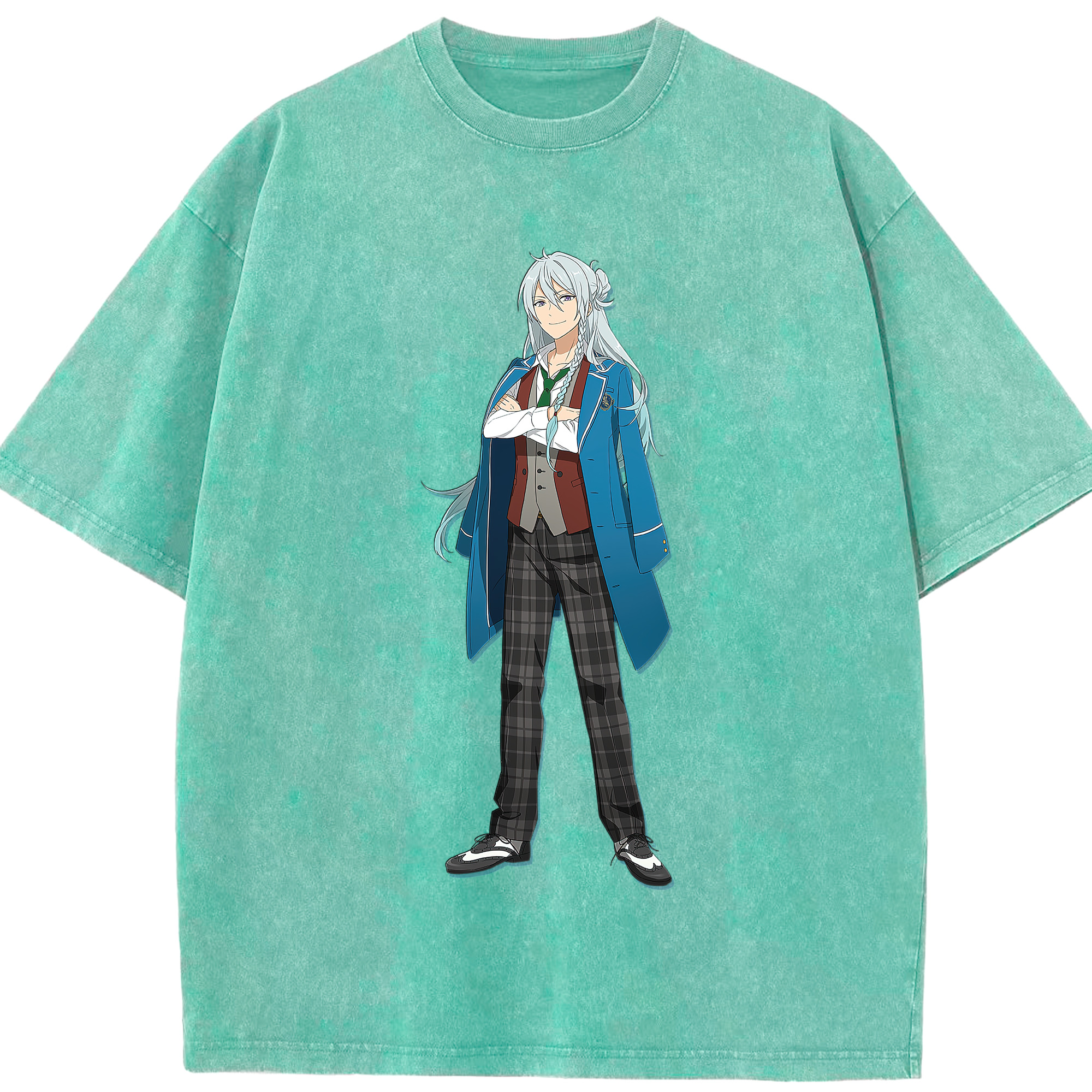 （画像用） あんさんぶるスターズ! Ensemble Stars 綿100% ヴィンテージ風 半袖Tシャツ（フロントプリント）